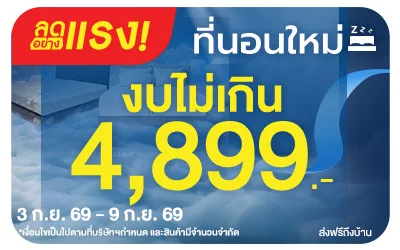 Below-ลดอย่างแรง ที่นอนใหม่ งบไม่เกิน 4899 บาท