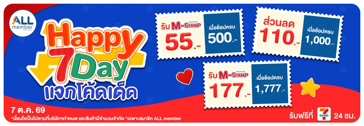 ทุกวันที่ 7 แจกโค้ดเด็ด (7 Oct 26)